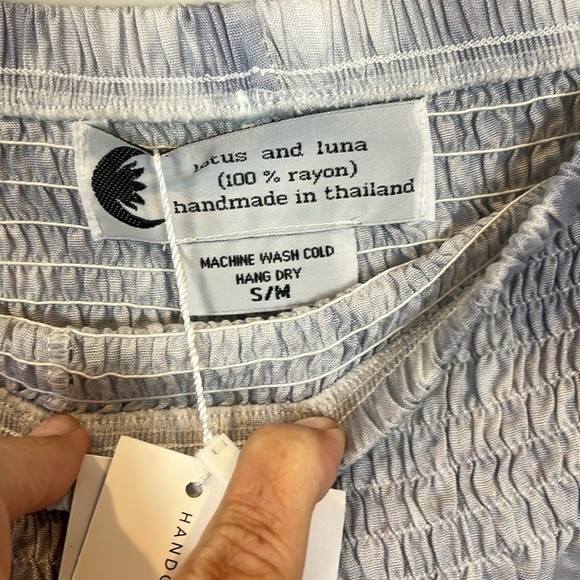 Lotus and Luna Harem Flowy Pants Size Small Medium Purple Tie Dye - Picture 6 of 7